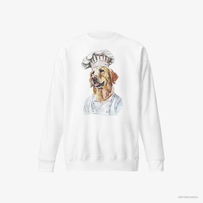 Golden Retriever Coming to Cook White Sweatshirt