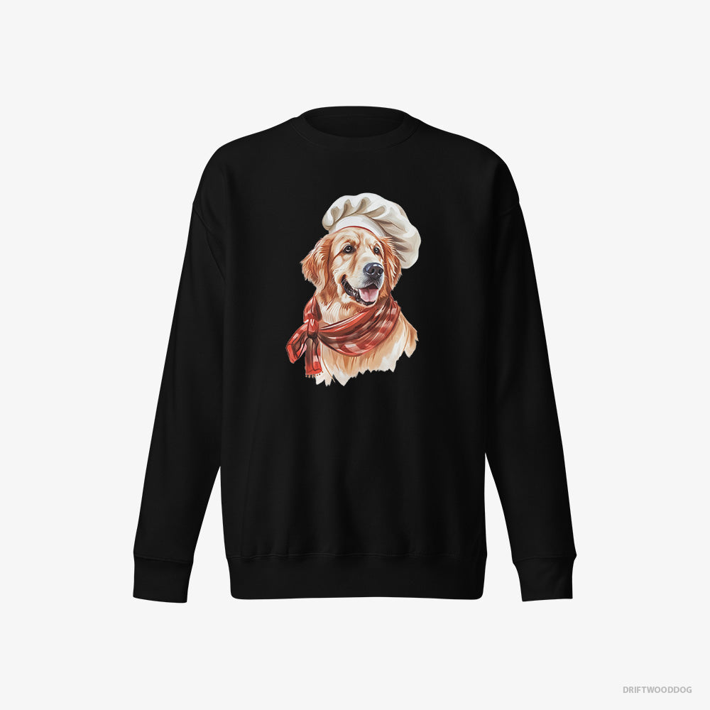 Golden Retriever Ready for Some Cooking – Women's Sweatshirt Black Eco – Eco-Friendly