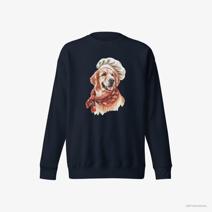 Golden Retriever Ready for Some Cooking Navy Sweatshirt