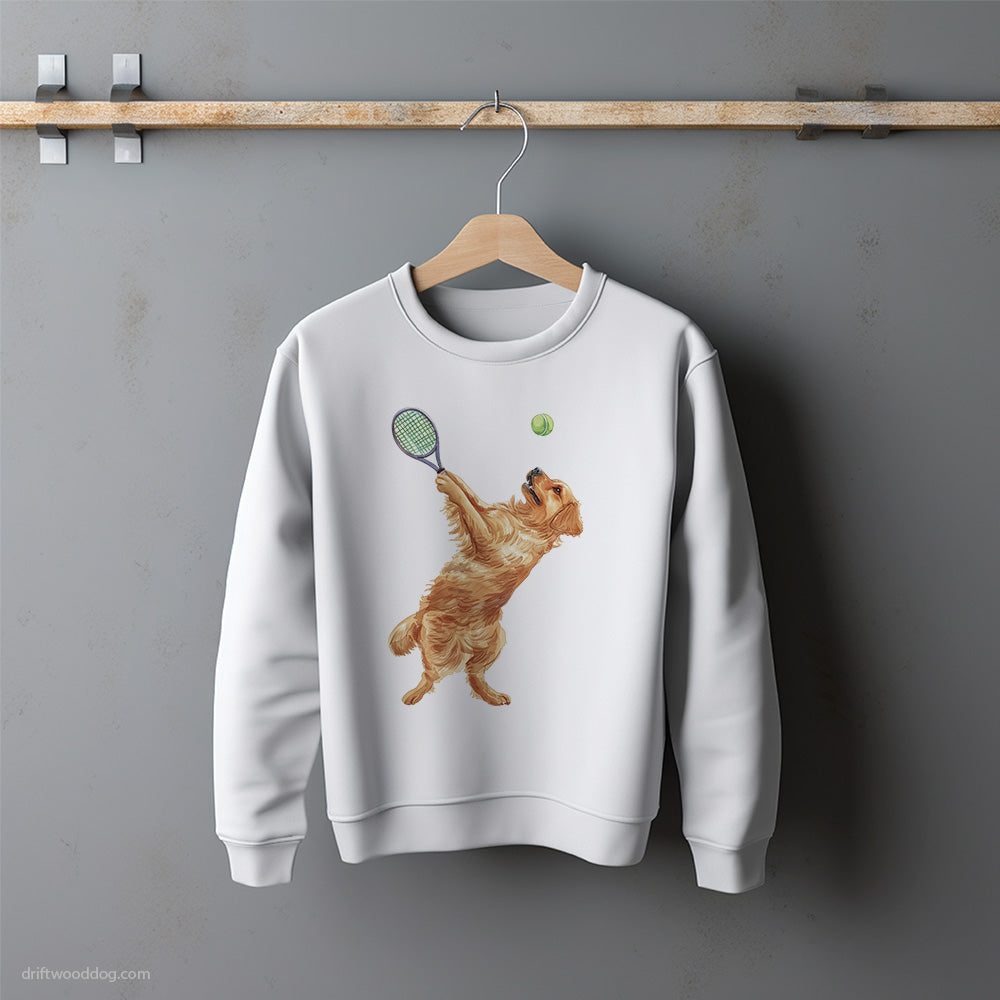 Golden Retriever Battling It Out on the Tennis Court Sweatshirt – Unisex Sweatshirt for Dog Lovers