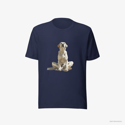 Labrador Retriever Meditating Navy T-Shirt