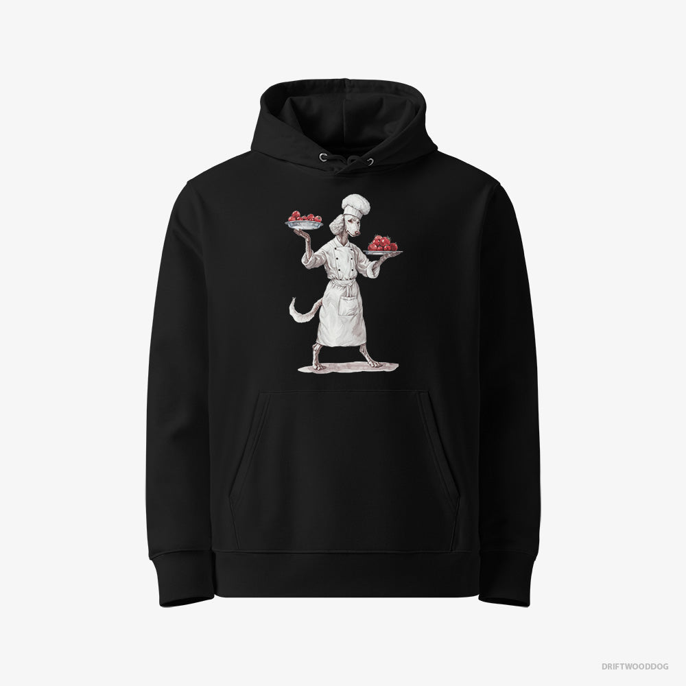 Dressed as a Chef Poodle Serving Food – Women's Hoodie Black Eco – Eco-Friendly