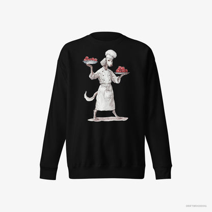 Poodle Serving Food Black Sweatshirt