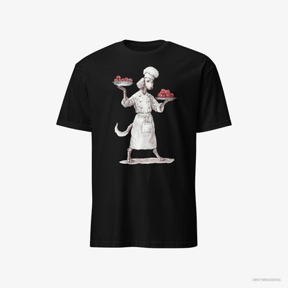 Poodle Serving Food Black T-Shirt