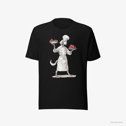 Poodle Serving Food Black T-Shirt