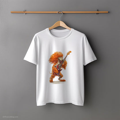 Cool Poodle Playing Rock Guitar on a Stage T-Shirt – Unisex Tee for Dog Lovers