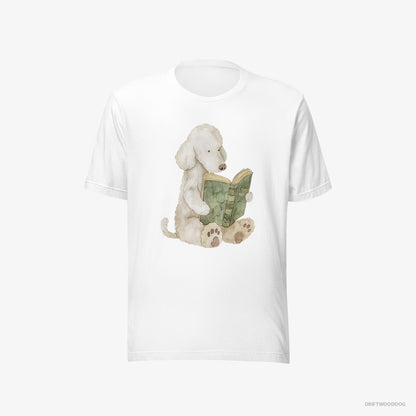 Poodle Reading a Book White T-Shirt