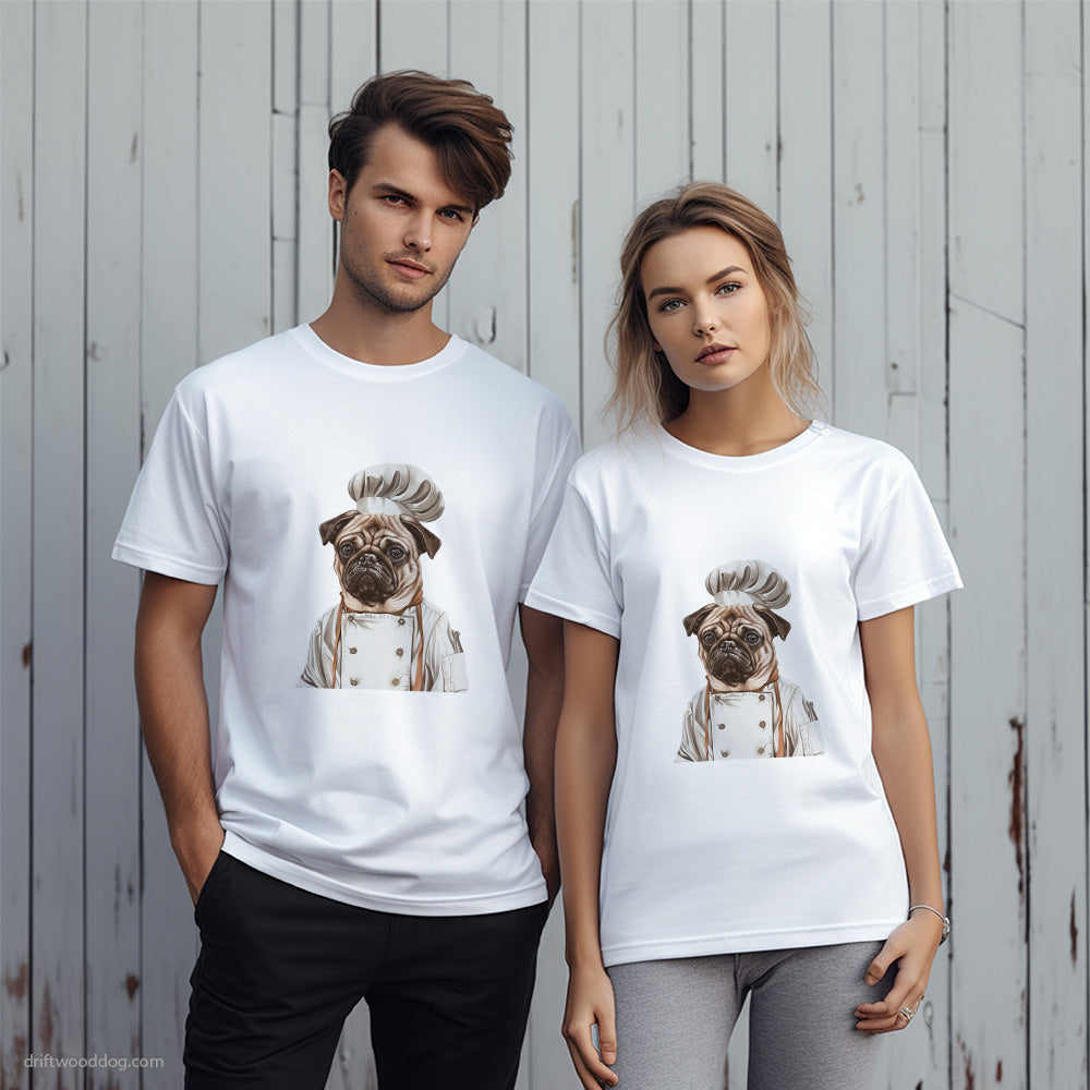 Pug Dressed as a Chef T-Shirt – Unique Dog T-Shirts for Pet Lovers