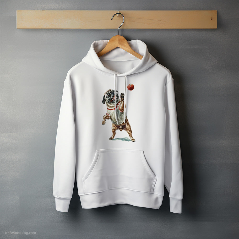 Pug Playing with a Tennis Ball Hoodie – Unisex Hoodie for Dog Lovers