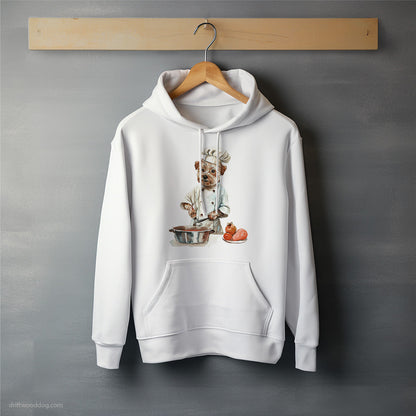 Chef Yorkshire Terrier Preparing Meals in the Kitchen Hoodie – Unisex Hoodie for Dog Lovers