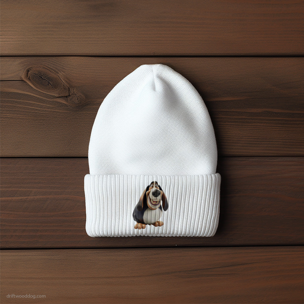 Fat Basset Hound Smiling Beanie – Unisex Beanie for Dog Lovers