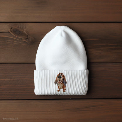 Funny Basset Hound With a Big Head Beanie – Unisex Beanie for Dog Lovers