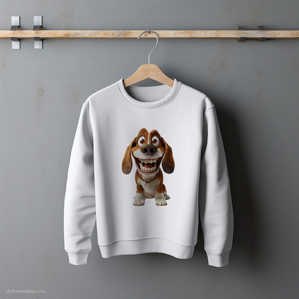 Funny Beagle Showing a Toothful Smile Sweatshirt – Unisex Sweatshirt for Dog Lovers