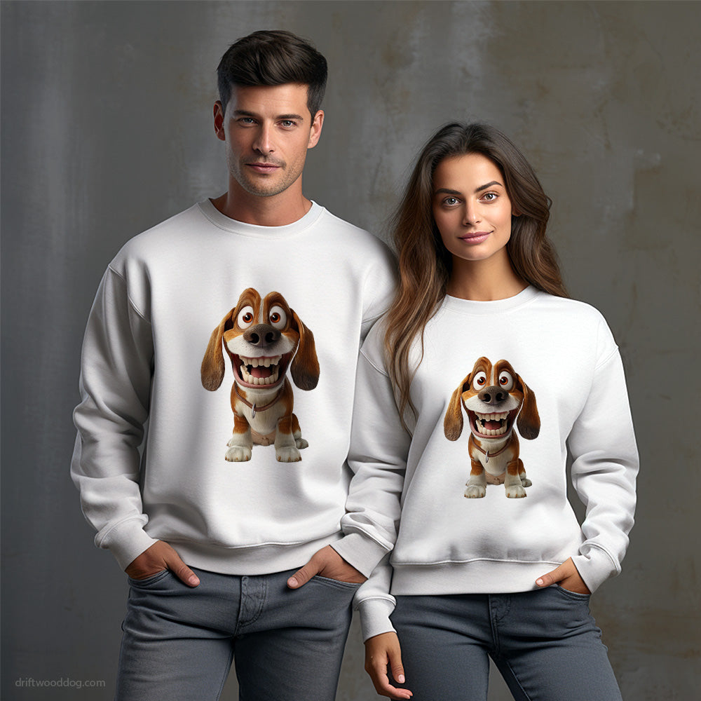 Funny Beagle Showing a Toothful Smile Sweatshirt – Unisex Sweatshirt for Dog Owners