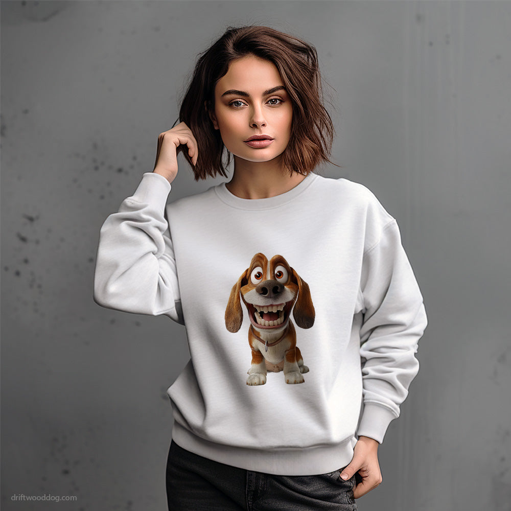 Funny Beagle Showing a Toothful Smile Sweatshirt – Dog-Themed Gifts for Dog Lovers