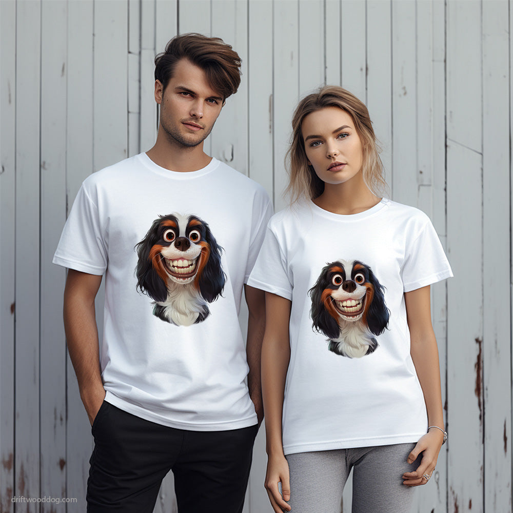 Cavalier King Charles Spaniel Smiling with Teeth T-Shirt – Unique Dog T-Shirts for Pet Lovers