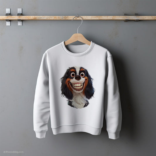 Cavalier King Charles Spaniel Smiling with Teeth Sweatshirt – Unisex Sweatshirt for Dog Lovers