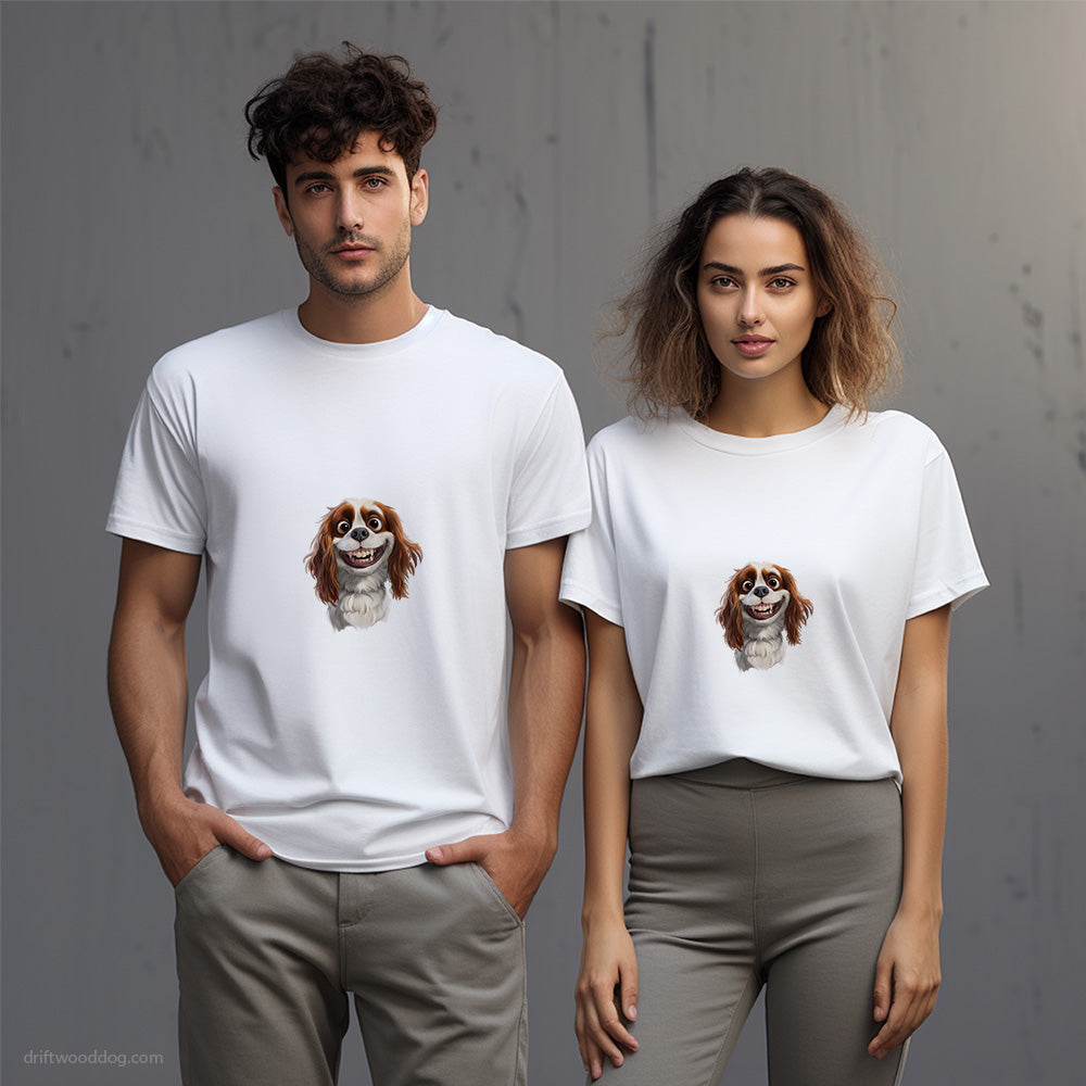 Cavalier King Charles Spaniel Beaming with Teeth T-Shirt – Unisex T-Shirt for Dog Lovers 