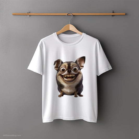 Funny Chihuahua With a Big Head T-Shirt – Unisex Tee for Dog Lovers