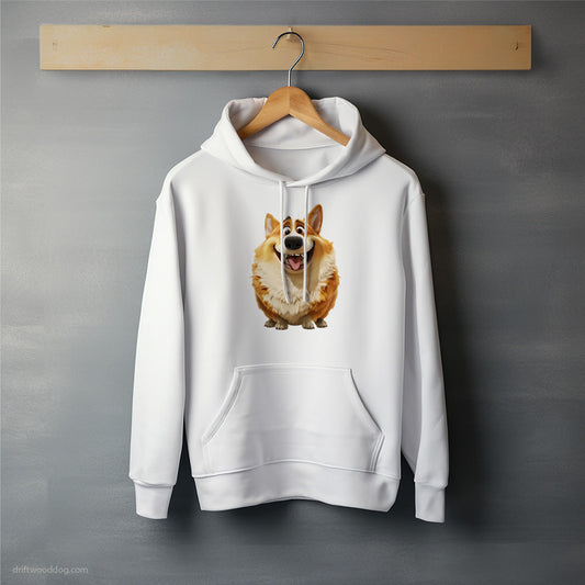 Cute Corgi Being Fat and Smiling Hoodie – Unisex Hoodie for Dog Lovers