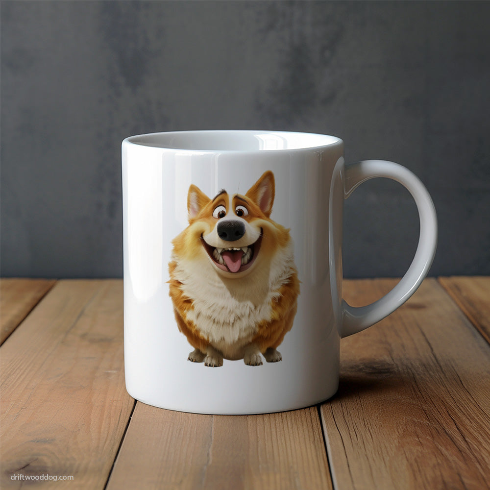 Cute Corgi Being Fat and Smiling Mug – Unique Dog Cups | Dog-Themed Mugs