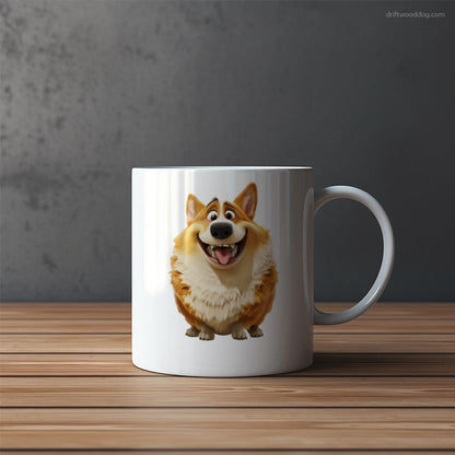 Cute Corgi Being Fat and Smiling Mug – Funny Dog Coffee Mugs | Quirky Canine Drinkware