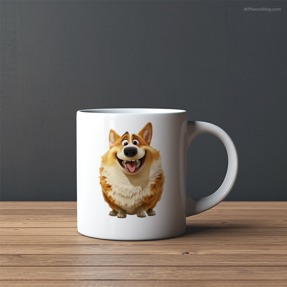 Cute Corgi Being Fat and Smiling Mug – Custom Dog Mugs | Personalized Pet Mugs