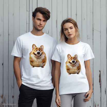 Fat Corgi Smiling T-Shirt – Unique Dog T-Shirts for Pet Lovers