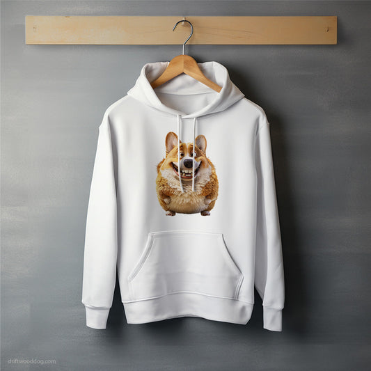 Fat Corgi Smiling Hoodie – Unisex Hoodie for Dog Lovers