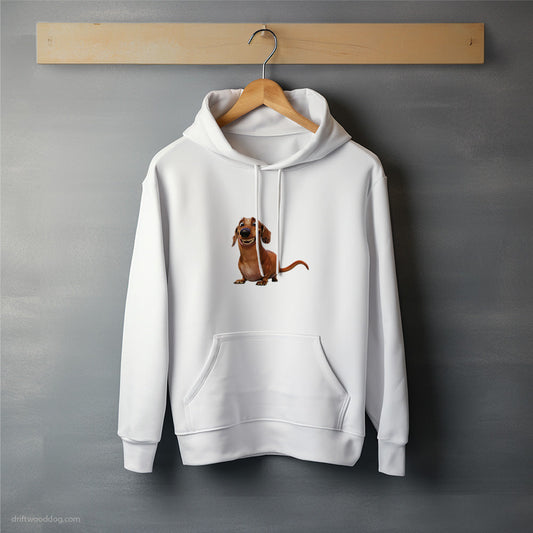 Brown Dachshund Being Funny Hoodie – Unisex Hoodie for Dog Lovers