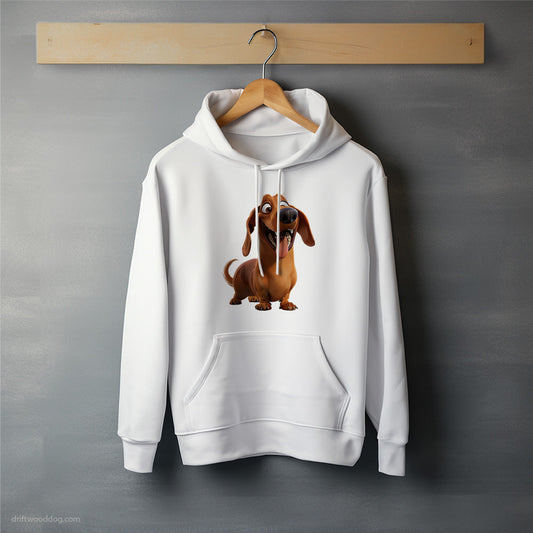 Brown Dachshund With a Big Head Hoodie – Unisex Hoodie for Dog Lovers