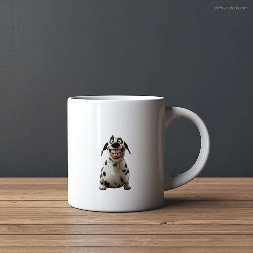 Funny Dalmatian Being Fat and Smiling Mug – Custom Dog Mugs | Personalized Pet Mugs