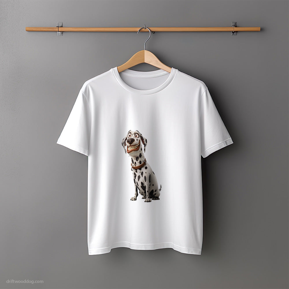 Funny Dalmatian Smiling T-Shirt – Unisex Tee for Dog Lovers