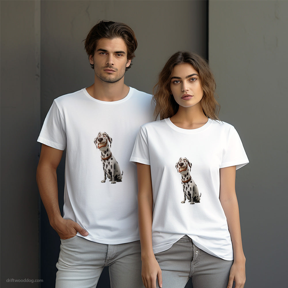 Funny Dalmatian Smiling T-Shirt – Dog-Themed Gifts for Dog Lovers