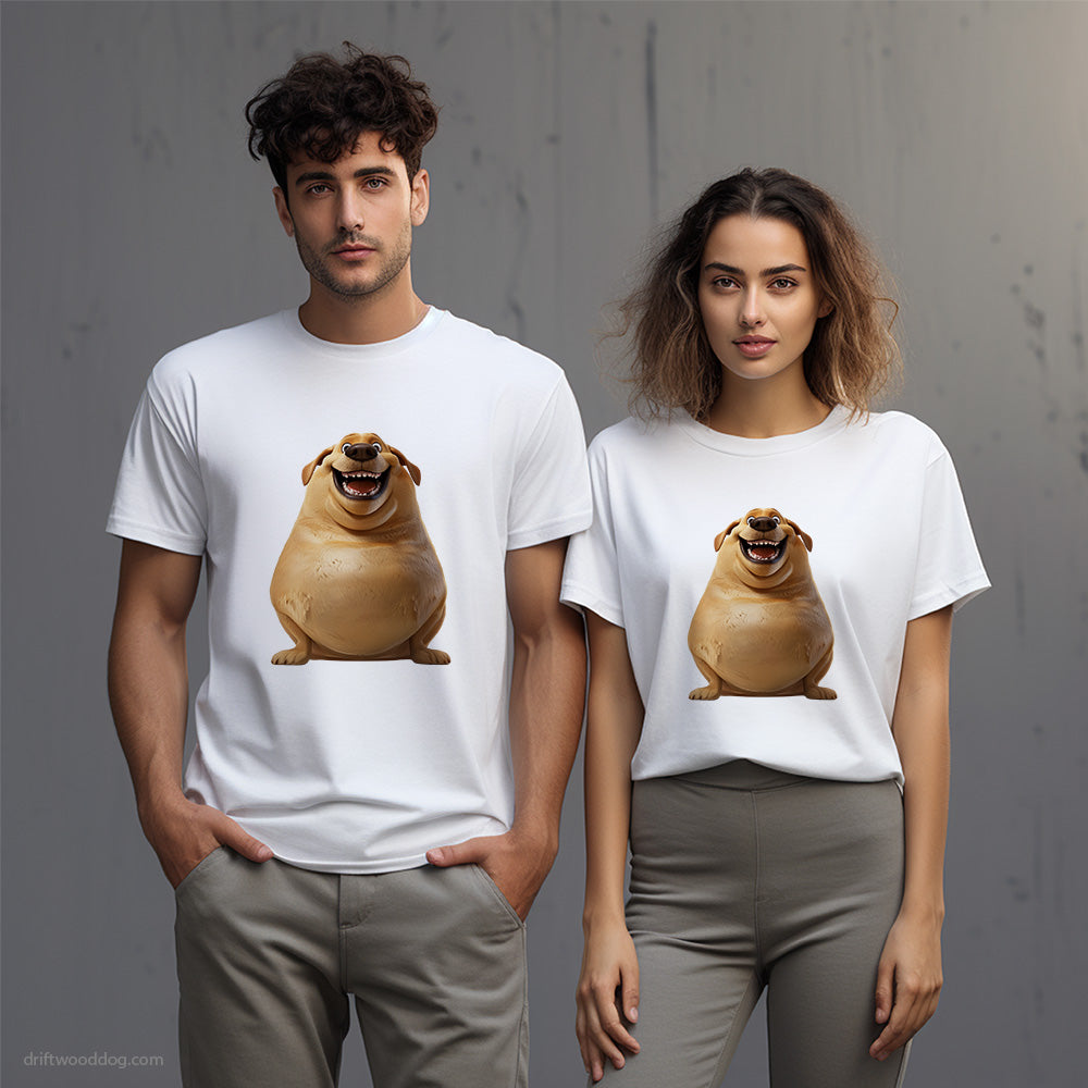 Funny Labrador Retriever Being Fat T-Shirt – Unisex T-Shirt for Dog Lovers 