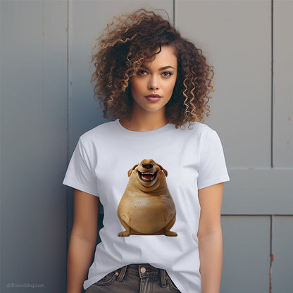 Funny Labrador Retriever Being Fat T-Shirt – Dog T-Shirt for Women