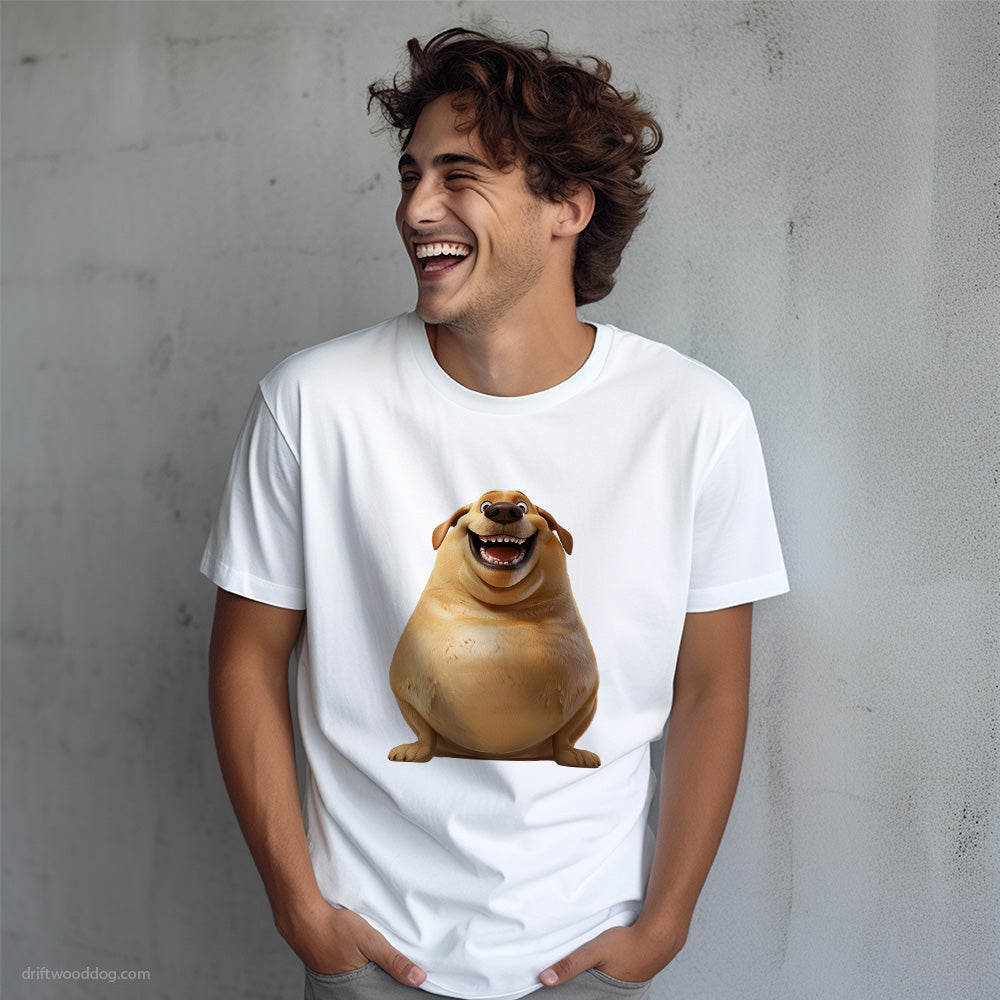 Funny Labrador Retriever Being Fat T-Shirt – Dog T-Shirt for Men