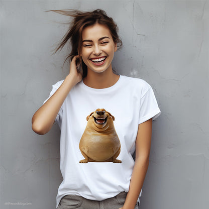 Funny Labrador Retriever Being Fat T-Shirt – Custom Dog T-Shirts for Women