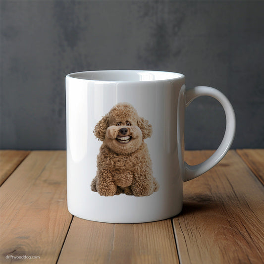 Fat Poodle Smiling with Teeth Mug – Unique Dog Cups | Dog-Themed Mugs