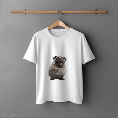 Pug Chubby and Joyful T-Shirt – Unisex Tee for Dog Lovers