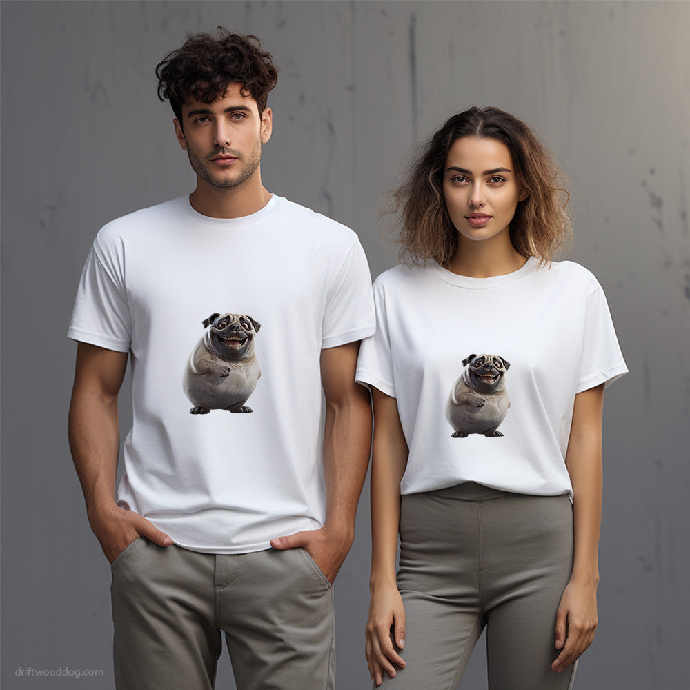 Pug Chubby and Joyful T-Shirt – Unisex T-Shirt for Dog Lovers 