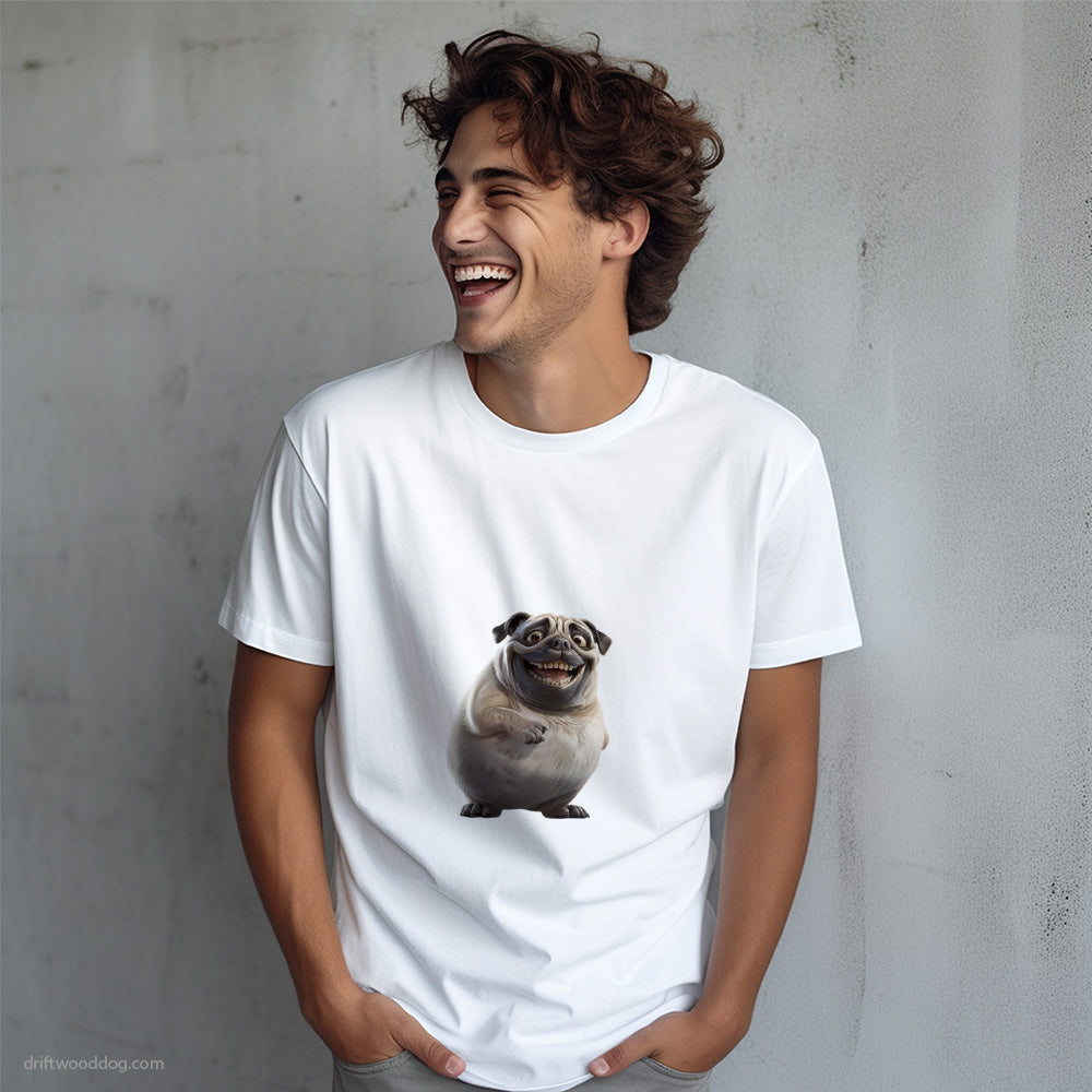 Pug Chubby and Joyful T-Shirt – Dog T-Shirt for Men