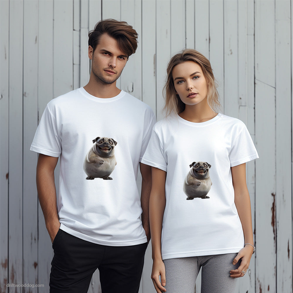 Pug Chubby and Joyful T-Shirt – Unique Dog T-Shirts for Pet Lovers