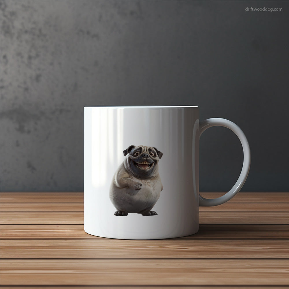 Pug Chubby and Joyful Mug – Funny Dog Coffee Mugs | Quirky Canine Drinkware