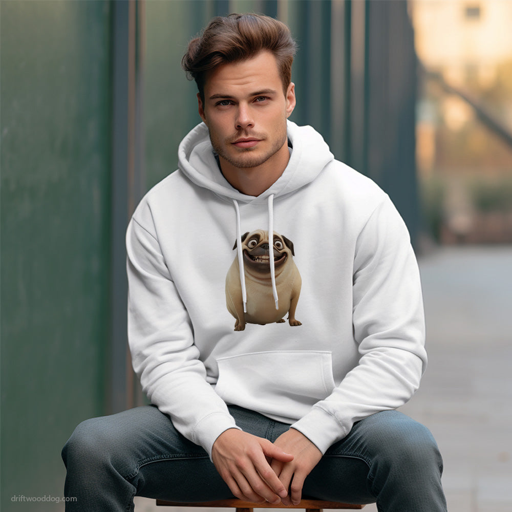 Pug Overweight and Happy Hoodie – Custom Dog Hoodies for Men