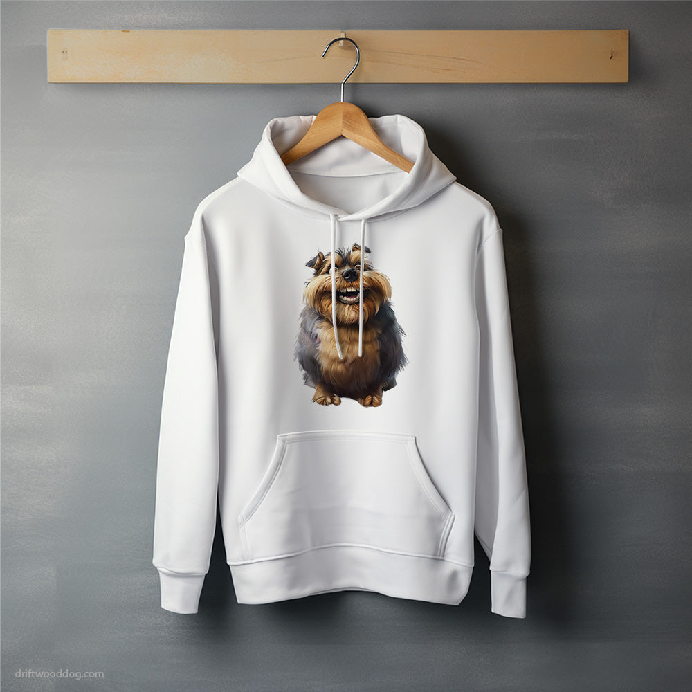 Funny Yorkshire Terrier Overweight and Smiling Hoodie – Unisex Hoodie for Dog Lovers