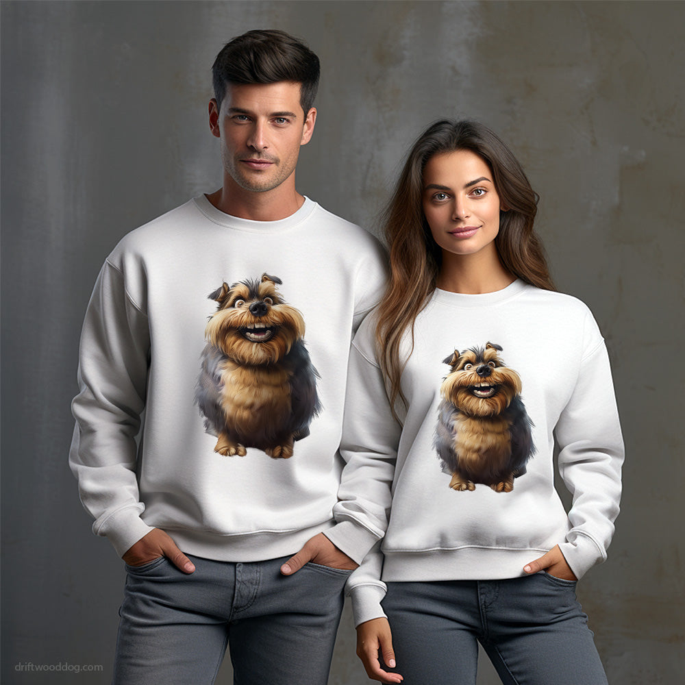 Funny Yorkshire Terrier Overweight and Smiling Sweatshirt – Unisex Sweatshirt for Dog Owners