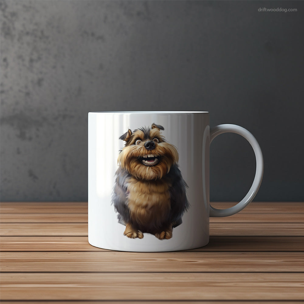 Funny Yorkshire Terrier Overweight and Smiling Mug – Funny Dog Coffee Mugs | Quirky Canine Drinkware