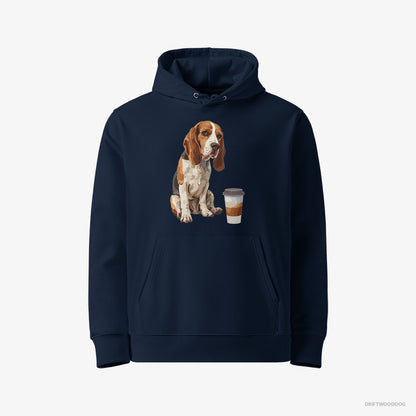 Beagle Having a Coffee Break Navy Hoodie