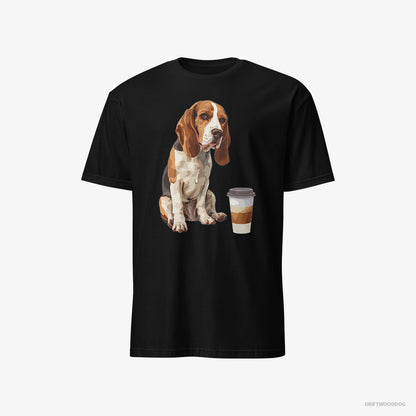 Beagle Having a Coffee Break Black T-Shirt